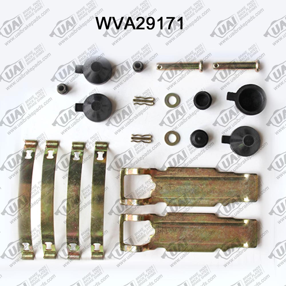 Color Zinc Coated WVA29171 Brake Pads Accessory Kits