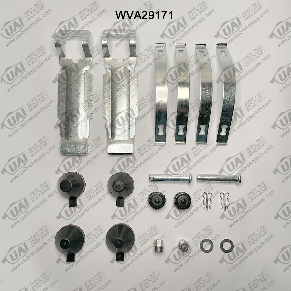 White Zinc Coated WVA29171 Brake Pads Accessory Kits